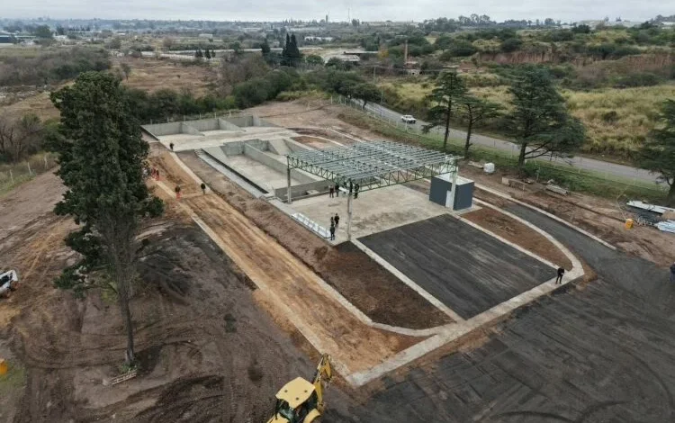 Imagen de la nueva dársena para camiones en Bajo Grande, Córdoba