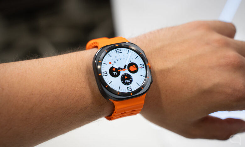 Imagen del Galaxy Watch Ultra 2 con su pantalla de alta luminosidad y diseño resistente