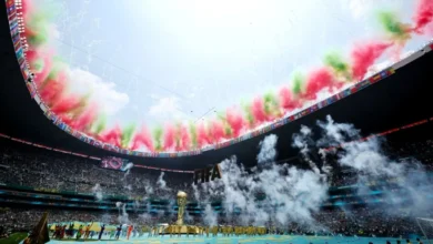 Imagen del espectáculo inaugural del Mundial 2026 con Shakira y Andrea Bocelli