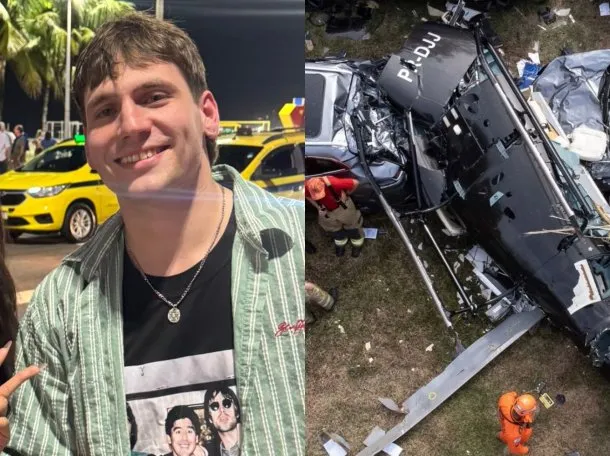 Imagen del lugar del accidente aéreo en Río de Janeiro