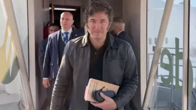 Imagen del presidente Javier Milei durante su visita a España