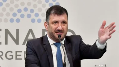 Edgardo Kueider en una sesión del Senado