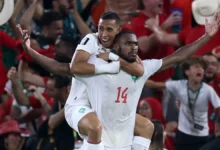 Jugadores de Marruecos celebran su victoria en el Mundial 2026