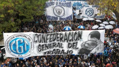 Protesta de trabajadores en la calle