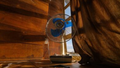 Imagen de un ventilador en un entorno cálido