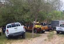 Imagen de una fosa clandestina en Ecuador con restos humanos y agentes de policía en el lugar