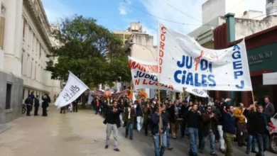 Empleados judiciales en huelga en la provincia de Córdoba