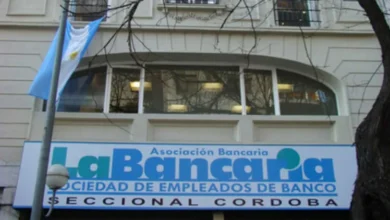 Trabajadores del Banco de Córdoba en huelga