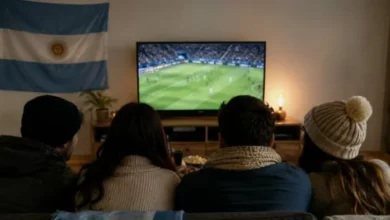 Imágenes del partido de Argentina en Córdoba con un clima frío pero sin lluvias