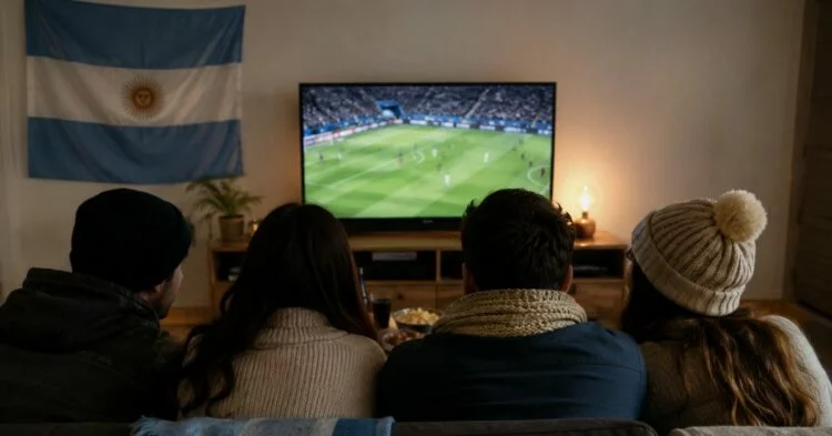 Imágenes del partido de Argentina en Córdoba con un clima frío pero sin lluvias
