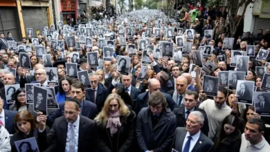 Imagen conmemorativa del atentado a la AMIA