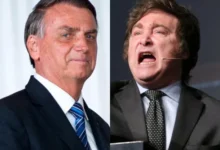 Javier Milei y Jair Bolsonaro en una reunión previa