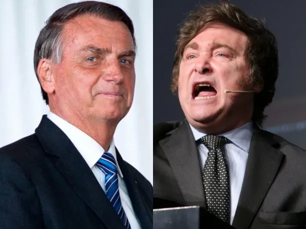 Javier Milei y Jair Bolsonaro en una reunión previa