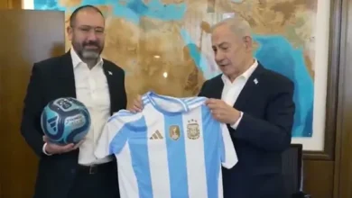 Benjamin Netanyahu apoyando a la Selección Argentina en el Mundial 2026