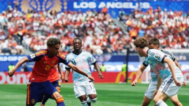 Imagen del partido entre España y Bélgica en el Mundial 2026