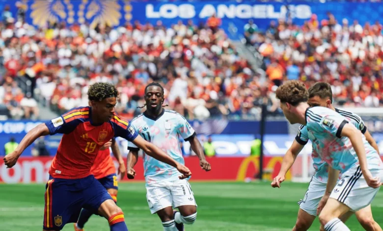 Imagen del partido entre España y Bélgica en el Mundial 2026