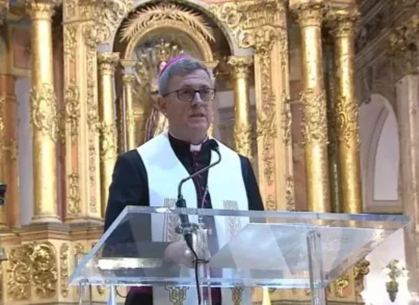 El arzobispo Jorge García Cuerva durante el Tedeum del 9 de Julio