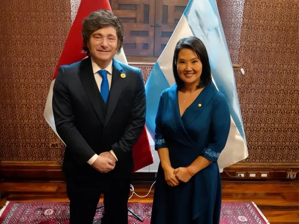 Milei y Fujimori durante la ceremonia de asunción