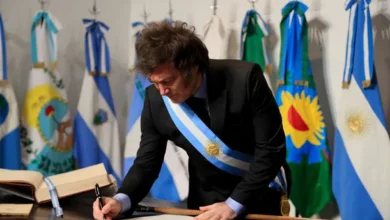 Presidente Javier Milei en conferencia de prensa
