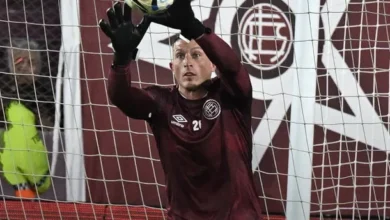 Imagen de los jugadores de Lanús y Cienciano en el estadio antes del partido