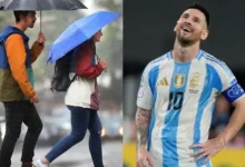 Imagen de tormenta en el AMBA con lluvia y truenos