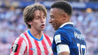 Mbappé en acción durante el partido entre Francia y Paraguay en el Mundial 2026
