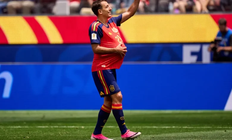 La Selección Española celebrando su victoria en el Mundial 2026