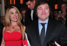 Fátima Florez y Javier Milei en evento público
