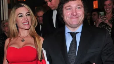 Fátima Florez y Javier Milei en evento público