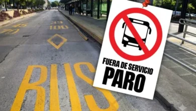 Choferes de colectivos en huelga en el AMBA