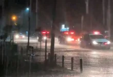 Imagen de tormenta en el Área Metropolitana de Buenos Aires