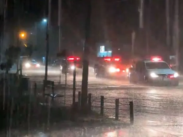 Imagen de tormenta en el Área Metropolitana de Buenos Aires
