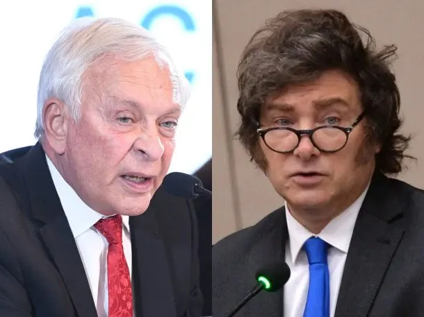Imagen del presidente Javier Milei y el juez Víctor Arturo Pesino