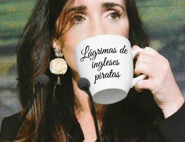 Victoria Villarruel toma una taza de lágrimas de ingleses piratas en respuesta a críticas