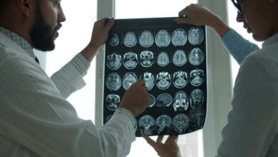 Radiología asistida por inteligencia artificial que muestra la integración de algoritmos en la interpretación de imágenes médicas