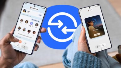 Imagen de un dispositivo Android con la función Tap to Share activada
