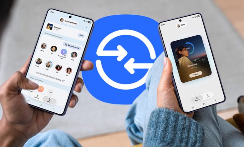 Imagen de un dispositivo Android con la función Tap to Share activada