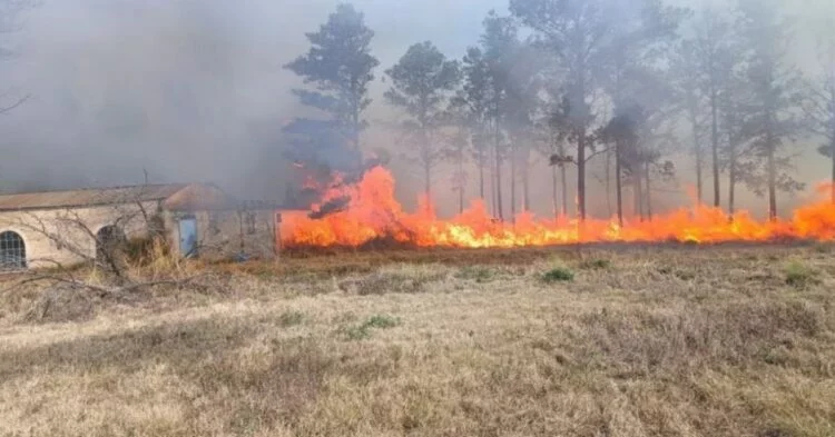 Incendio forestal en Yacanto, brigadistas en acción