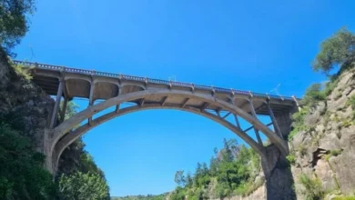 Puente del Embalse Río Tercero en obras de reparación