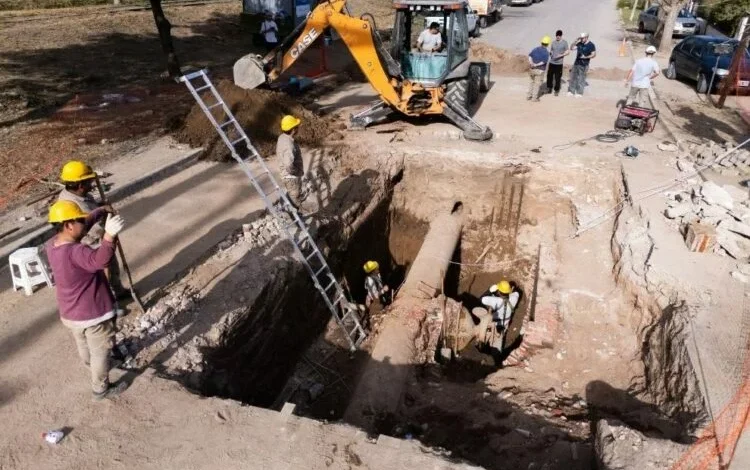 Imagen de la planta depuradora de líquidos cloacales 'El Pantanillo' en Cruz del Eje