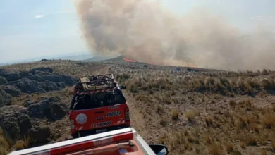 Incendio forestal en Villa de Soto con aviones hidrantes en acción