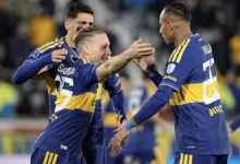 Boca celebrando su victoria en la Copa Sudamericana