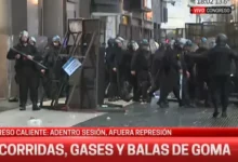 Imágenes de la represión policial en el Congreso de la Nación