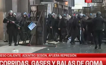 Imágenes de la represión policial en el Congreso de la Nación