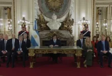 Javier Milei en la cadena nacional, presentando su proyecto de reforma del Banco Central
