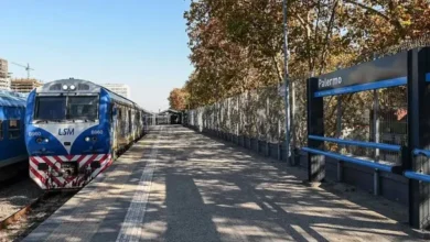 Tren San Martín en la estación de Retiro