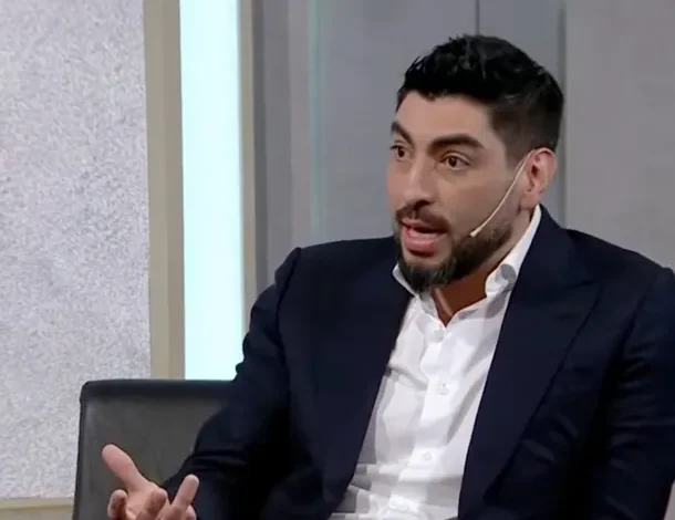 Facundo Moyano en una entrevista televisiva