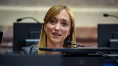 Anabel Fernández Sagasti en una sesión del Senado