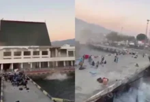 Terremoto en Indonesia: personas escapando de la zona afectada