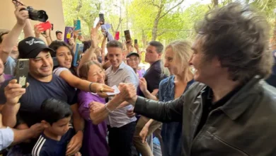 Imagen de Javier Milei en un acto público
